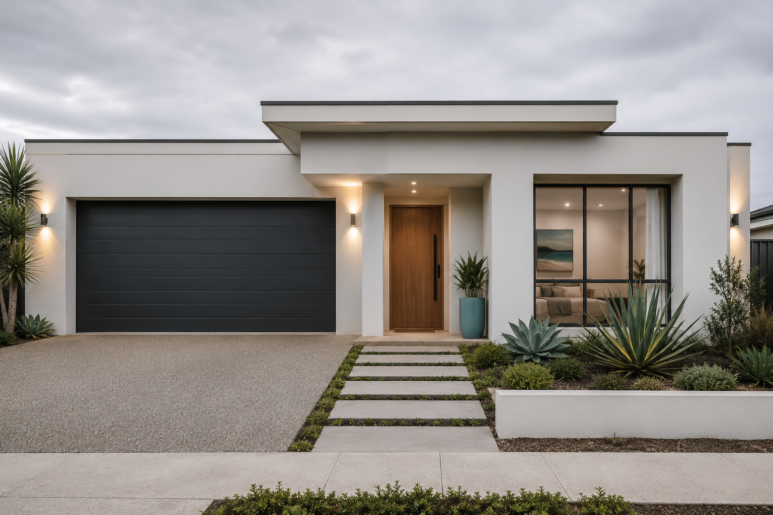Warm Modern facade style reference